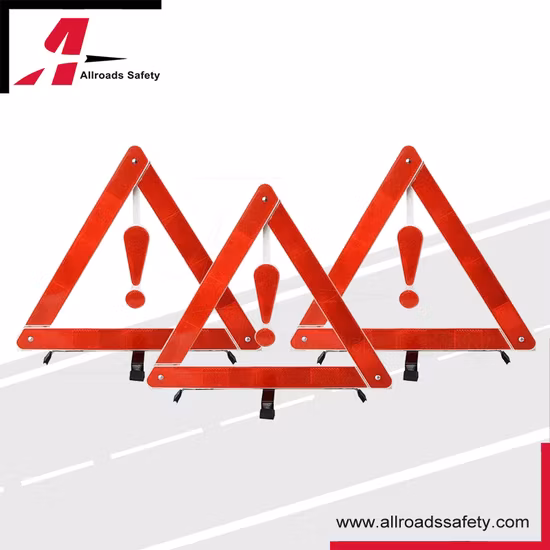 Triangoli di avvertimento per riparazione auto approvati DOT antivento ad alta riflessione in PMMA di riacquisto multiplo